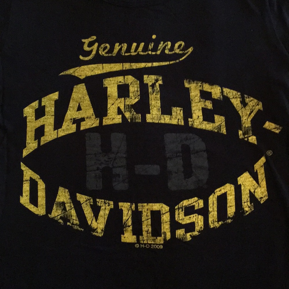 Harley Davidson Black & Yellow Shirt